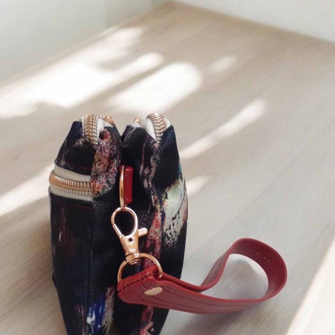 Triple Zipper Pouch