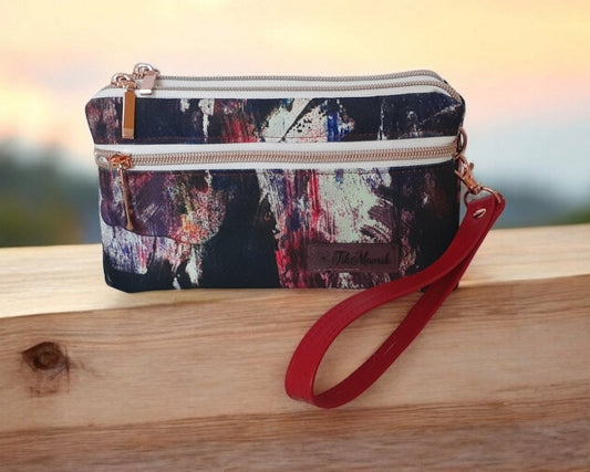 Triple Zipper Pouch