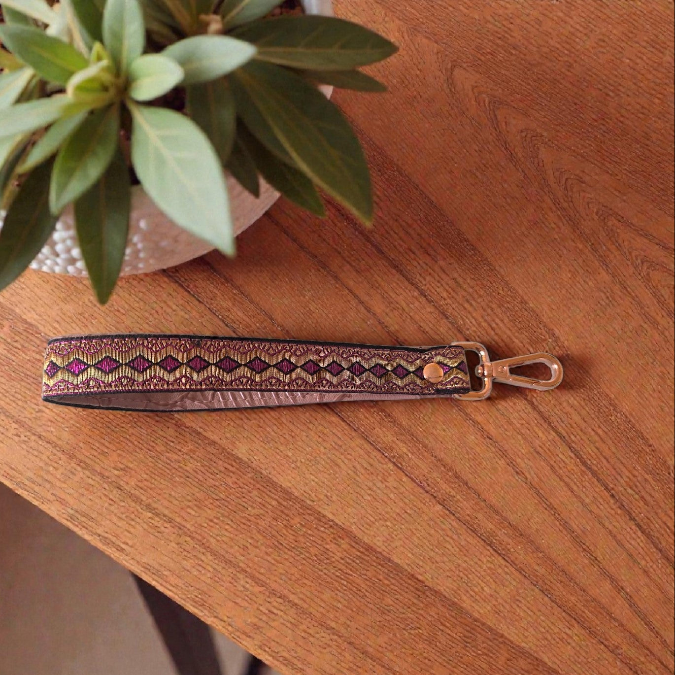 Triple Zipper Wristlet Bag