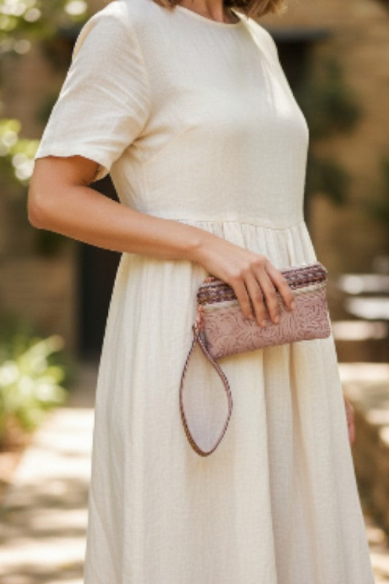 Triple Zipper Wristlet Bag